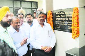 CPS Sarup Chand Singla at the inauguration of the canteen at Government Rajindra College