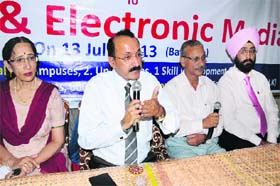 Dr Piyush Verma speaks to media persons on Saturday