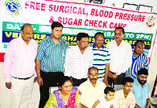Members of the Lions Club Bathinda Royal at the medical camp