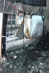 A fire broke out at a wine shop in Mani Majra on Sunday.