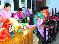 Women inmates learn tailoring at a centre established inside Central Jail in Amritsar.