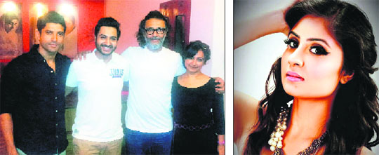 Jass Bhatia (second from left) with Farhan Akhtar (L), Rakesh Omprakash Mehra and Divya Dutta at Bhaag Milkha Bhaag premiere; and Bhanu Mehra has made debut in Punjabi movies with Fer Mamla Gadbad Gadbad. 