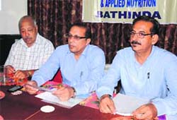 The principal of the Institute of Hotel Management, Catering Technology and Applied Nutrition, Bathinda, Kamal Piyush and the president of the Bathinda Hotels, Restaurants and Resorts Association, Satish Arora, address mediapersons on Monday