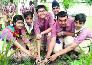 Students celebrate Plantation Month at Ryan International School in Ludhiana.