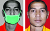 The sketches of a suspect released by the NIA on Tuesday.  PTI