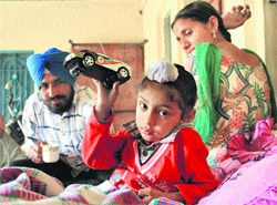Chanpreet Singh of Talwandi Bharo village in Nakodar, who died four months after his school bus met with an accident. 