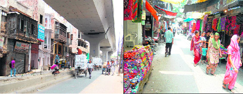 Shera Wala Gate road; and Ramsar road (right) in Amritsar. 