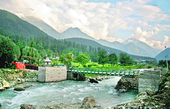 The Lidder flows through Pahalgam in south Kashmir.