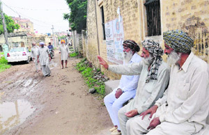 Bharojian villagers who have lost their livelihood after their land was acquired for New Chandigarh. 