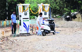 The recently inaugurated petrol pump at Channi in Jammu