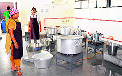 The mid-day meal kitchen at the GMSSS, Sector 47, in Chandigarh
