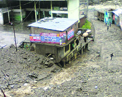 Tapri in Kinnaur faced severe rain fury.