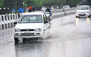 The residents got a respite from heat as it rained heavily in Bathinda on Saturday evening.