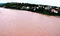 The water level in the Tawi has risen after the monsoon showers