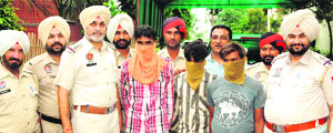 The accused in police custody in Ludhiana on Saturday. 