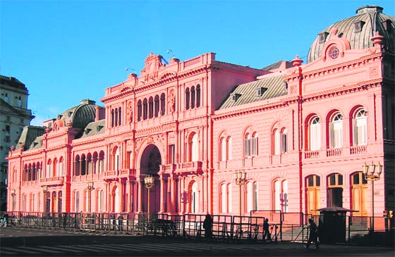Casa Rosada with its pink faade has been witness to many political ups and downs