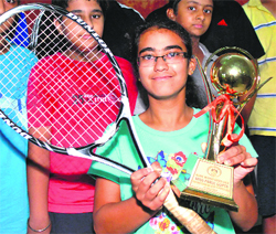 Parul Gupta, who will represent India in the 22nd Summer Deaf Olympics-2013 in Bulgaria, after being honoured in Patiala on Sunday.