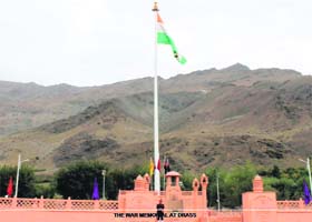 A view of the War memorial in Drass