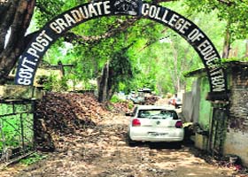 The road outside Government Post Graduate College of Education in Jammu