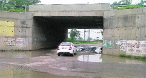 The underpass in Doraha from where industrialist Manish Bharara was kidnapped on July 13.