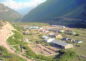A view of the Gunji base camp for Indo-Tibet border trade