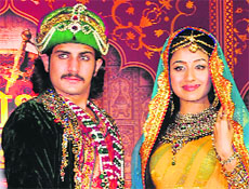A still from Jodha Akbar