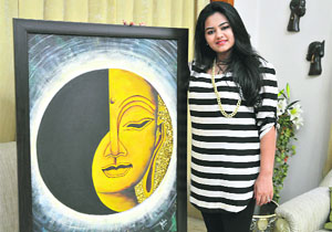 Jasbir Bhogal with her creation.