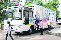 A file photo of mobile mammography van