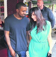 Kanye West and Kim Kardashian