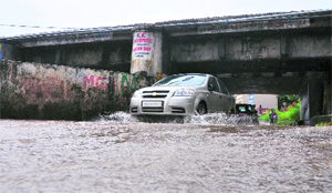 Following an hour-long spell of showers, waterlogging ruled far and wide in Jammu on Wednesday. 