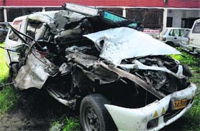 The damaged Tavera