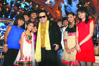 On the sets of Indian Idol Junior