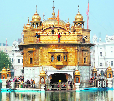 The growing number of vehicles around the vicinity of Harmandar Sahib, Amritsar, is polluting the air and turning the gold plates of the shrine black.