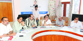 A technical committtee meeting underway in Srinagar on Saturday.