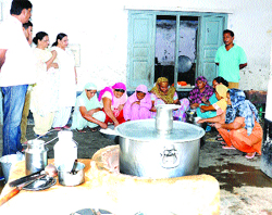 A mid-day meal being prepared. A file photo