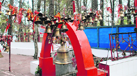Gollu Devtas temple has clusters of brass bells everywhere