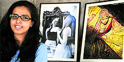 Deepika Sharma with her works