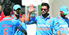 Virat Kohli looks ecstatic as India won the third ODI and the series in Harare on Sunday.