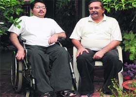 MS Sekhon (right), with his 21-year son, an accident victim