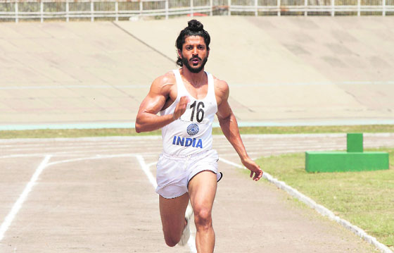Farhan Akhtar plays Milkha Singh in Bhaag Milkha Bhaag  the only film made in Bollywood on a living legend. 