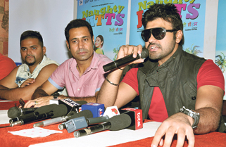 The star cast of Naughty Jatts in Ambala. 
