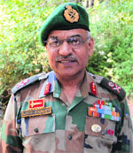 Major General Lalit Pandey, General Officer Commanding,  8 Infantry Division.