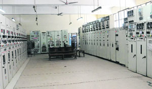 A substation in Sector 17, Chandigarh, wears a deserted look due to the power mens strike on Tuesday. 