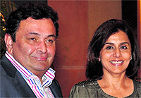 Rishi Kapoor with wife Neetu