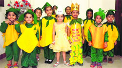 Students celebrate Mango Festival at Spring Dale Senior Secondary Public School in Ludhiana. 