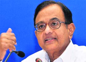 Finance Minister P. Chidambaram at a press conference in New Delhi on Wednesday
