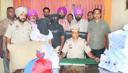 The accused in the CIA custody in Jalandhar on Thursday. 