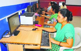 Teachers gear up for the e-governance project at Government Model Senior Secondary School, Sector 16, Chandigarh