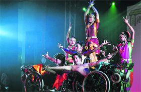 Special children present a dance in Ludhiana.