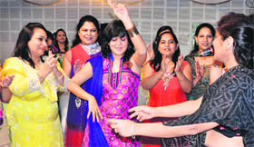 Members of the Ladies Club enjoy the festival in Ludhiana.